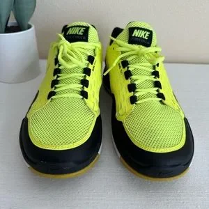 NIKE FREE Highlighter/Black Mesh Lace Up Athletic Sneakers Men’s 12 Nike Free Running Shoes Mens Size 14 Black Mesh Lace Up Just  main image 3